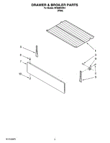 04 - Drawer & Broiler Parts parts for Whirlpool Range RF260BXSW1 from AppliancePartsPros.com