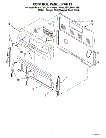 02 - Control Panel Parts parts for Whirlpool Range RF262LXSW1 from AppliancePartsPros.com