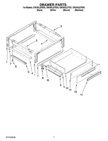 05 - Drawer Parts parts for Whirlpool Range GW395LEPB05 from AppliancePartsPros.com
