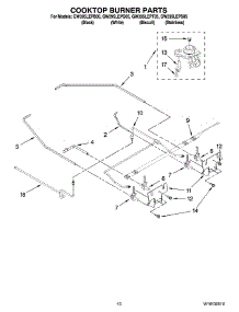 08 - Cooktop Burner Parts, Optional Parts parts for Whirlpool Range GW395LEPB05 from AppliancePartsPros.com