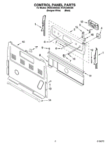 02 - Control Panel Parts parts for Whirlpool Range WERE3000SB0 from AppliancePartsPros.com