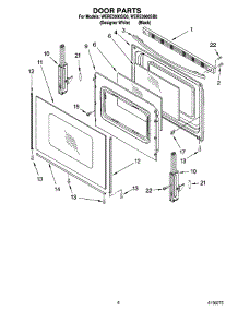 05 - Door Parts, Optional Parts parts for Whirlpool Range WERE3000SB0 from AppliancePartsPros.com