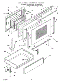 03 - Door And Drawer Parts parts for Whirlpool Range YGY396LXGQ5 from AppliancePartsPros.com