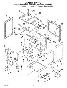 03 - Chassis Parts parts for Whirlpool Range WERP3100PB0 from AppliancePartsPros.com