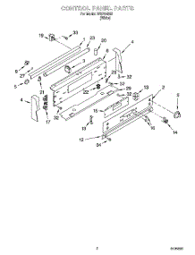 02 - Control Panel Parts parts for Whirlpool Range WHP54802 from AppliancePartsPros.com