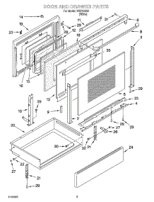 03 - Door And Drawer Parts parts for Whirlpool Range WHP54802 from AppliancePartsPros.com