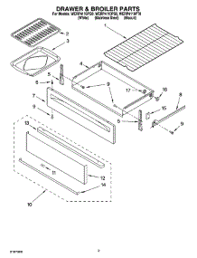 02 - Drawer & Broiler Parts parts for Whirlpool Range WERP4110PT0 from AppliancePartsPros.com