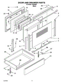 03 - Door And Drawer Parts parts for Whirlpool Range GJP84902 from AppliancePartsPros.com