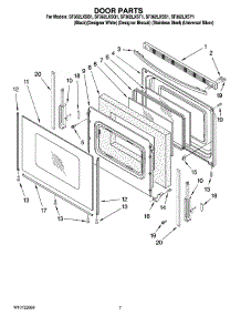05 - Door Parts parts for Whirlpool Range SF362LXSB1 from AppliancePartsPros.com