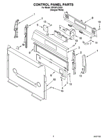 02 - Control Panel Parts parts for Whirlpool Range YSF387LEKQ1 from AppliancePartsPros.com