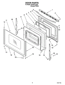 06 - Door Parts, Miscellaneous Parts parts for Whirlpool Range YSF387LEKQ1 from AppliancePartsPros.com