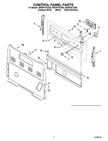 02 - Control Panel Parts parts for Whirlpool Range WERP4101SQ0 from AppliancePartsPros.com