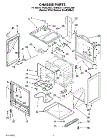 03 - Chassis Parts parts for Whirlpool Range RF264LXST1 from AppliancePartsPros.com
