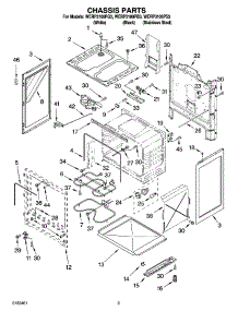 03 - Chassis Parts parts for Whirlpool Range WERP3100PQ3 from AppliancePartsPros.com