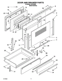 03 - Door And Drawer Parts parts for Whirlpool Range GLSP84900 from AppliancePartsPros.com