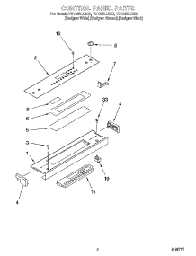 02 - Control Panel Parts parts for Whirlpool Range YGY395LXGB2 from AppliancePartsPros.com