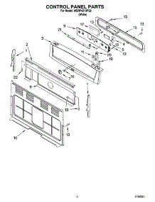 02 - Control Panel Parts parts for Whirlpool Range WERP4210PQ2 from AppliancePartsPros.com