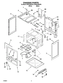 03 - Chassis Parts parts for Whirlpool Range WERE3000PB5 from AppliancePartsPros.com