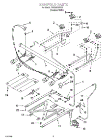 03 - Manifold Parts parts for Whirlpool Range YGS395LEGQ7 from AppliancePartsPros.com
