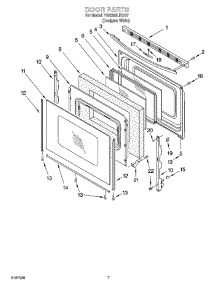05 - Door Parts parts for Whirlpool Range YGS395LEGQ7 from AppliancePartsPros.com