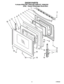 05 - Door Parts, Optional Parts (Not Included) parts for Whirlpool Range RF262LXSQ1 from AppliancePartsPros.com