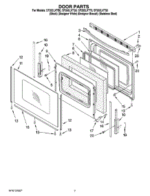 05 - Door Parts parts for Whirlpool Range SF265LXTT0 from AppliancePartsPros.com