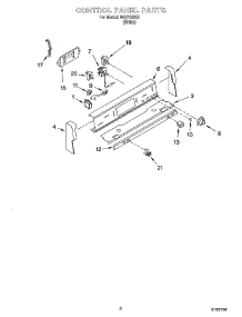 02 - Control Panel Parts parts for Whirlpool Range WGP30802 from AppliancePartsPros.com