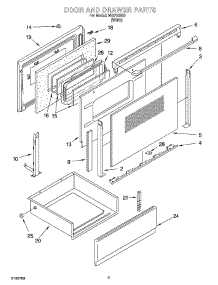 03 - Door And Drawer Parts parts for Whirlpool Range WGP30802 from AppliancePartsPros.com