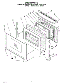 05 - Door Parts, Miscellaneous Parts parts for Whirlpool Range WERP4110PQ0 from AppliancePartsPros.com