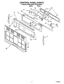 02 - Control Panel Parts parts for Whirlpool Range WERE4100PB2 from AppliancePartsPros.com