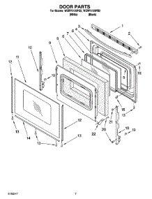 05 - Door Parts, Optional Parts parts for Whirlpool Range WERP3120PB2 from AppliancePartsPros.com
