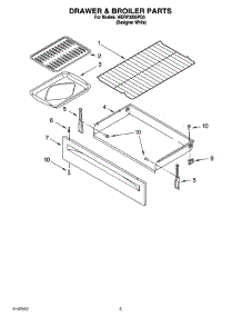 04 - Drawer & Broiler Parts parts for Whirlpool Range WERP3000PQ0 from AppliancePartsPros.com