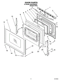 05 - Door Parts, Miscellaneous Parts parts for Whirlpool Range WERP3000PQ0 from AppliancePartsPros.com