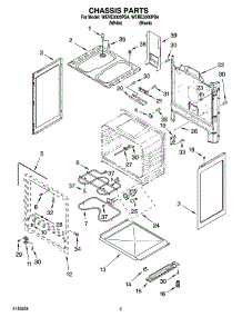 03 - Chassis Parts parts for Whirlpool Range WERE3000PB4 from AppliancePartsPros.com