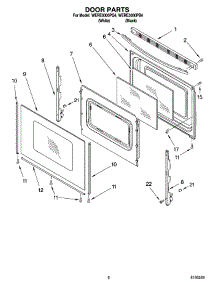 05 - Door Parts, Optional Parts parts for Whirlpool Range WERE3000PB4 from AppliancePartsPros.com
