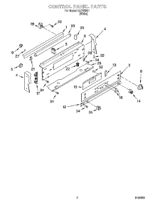 02 - Control Panel Parts parts for Whirlpool Range GJP85801 from AppliancePartsPros.com