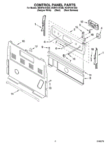 02 - Control Panel Parts parts for Whirlpool Range WERP3101SB0 from AppliancePartsPros.com