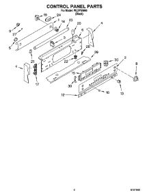 02 - Control Panel Parts parts for Whirlpool Range WLSP34900 from AppliancePartsPros.com
