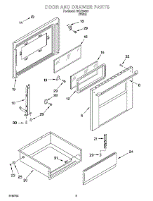 03 - Door And Drawer Parts parts for Whirlpool Range WGE30302 from AppliancePartsPros.com