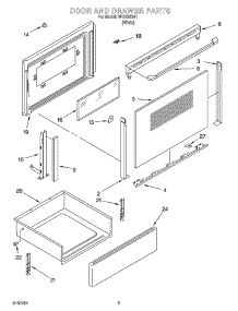 03 - Door And Drawer Parts parts for Whirlpool Range WGE32301 from AppliancePartsPros.com