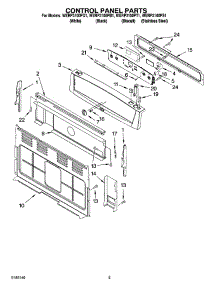 04 - Control Panel Parts parts for Whirlpool Range WERP3100PB1 from AppliancePartsPros.com