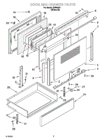 03 - Door And Drawer Parts parts for Whirlpool Range GJP84201 from AppliancePartsPros.com