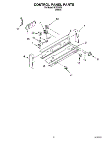 02 - Control Panel Parts parts for Whirlpool Range WLP30800 from AppliancePartsPros.com