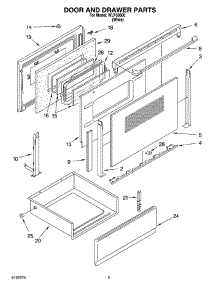 03 - Door And Drawer Parts parts for Whirlpool Range WLP30800 from AppliancePartsPros.com