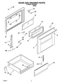 03 - Door And Drawer Parts parts for Whirlpool Range WLE30300 from AppliancePartsPros.com