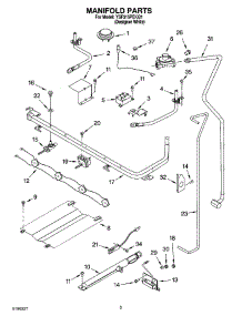 03 - Manifold Parts parts for Whirlpool Range YSF315PEKQ1 from AppliancePartsPros.com