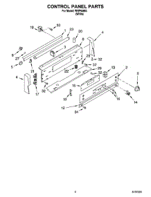 02 - Control Panel Parts parts for Whirlpool Range WHP54803 from AppliancePartsPros.com