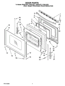 05 - Door Parts parts for Whirlpool Range SF462LXSQ1 from AppliancePartsPros.com