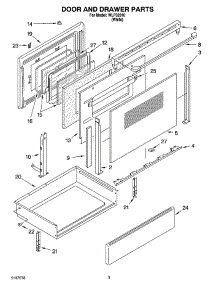 03 - Door And Drawer Parts parts for Whirlpool Range WLP32810 from AppliancePartsPros.com