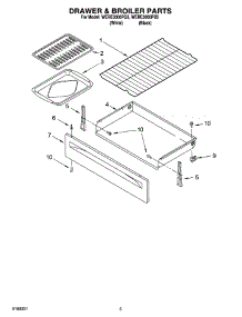 04 - Drawer & Broiler Parts parts for Whirlpool Range WERE3000PQ5 from AppliancePartsPros.com